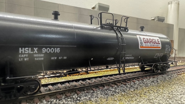 Model car being guided by crew